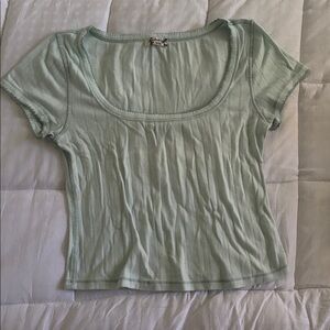 Free People Mint Cotton Pointelle